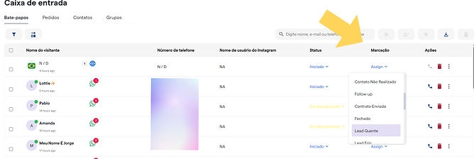 Marcação, tags, Etiquetas