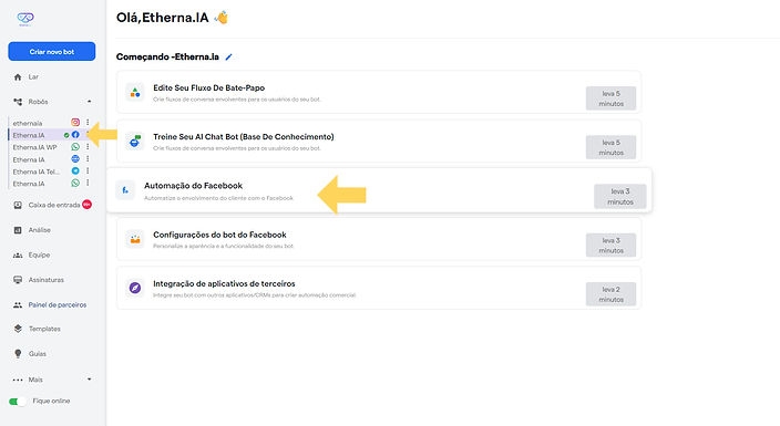 Automação do Facebook